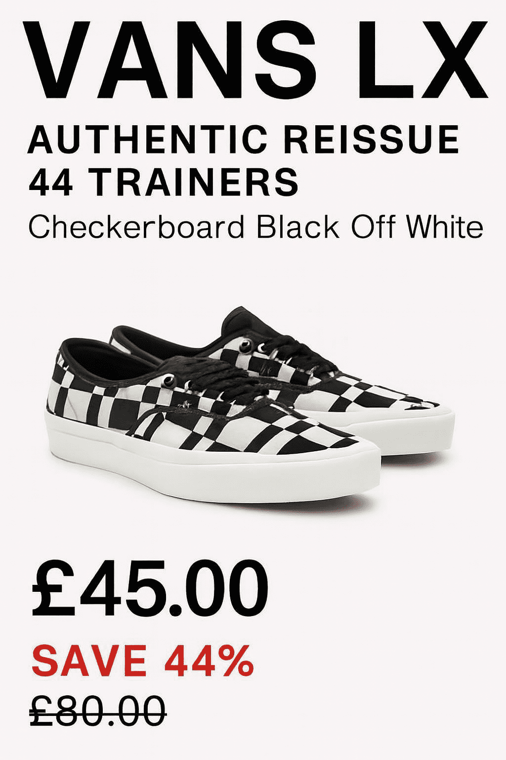 Vans Authentic 44 DX Woven Check unisex UK 4 - BLX London